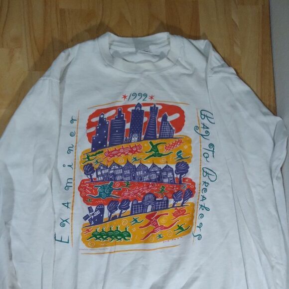 Vintage Examiner Bay To Breakers Run 1992 Long Sleeve T-Shirt - Picture 1 of 9